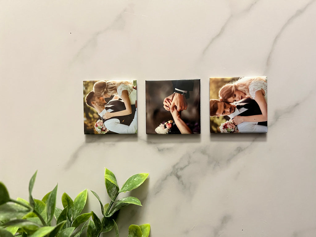 The Mini Starter Set - Set of 3 Custom Magnets - 2 inch square