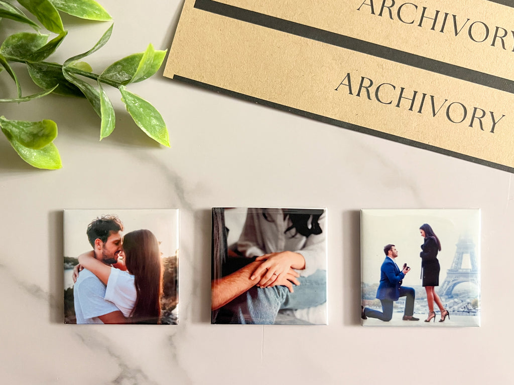 The Mini Starter Set - Set of 3 Custom Magnets - 2 inch square