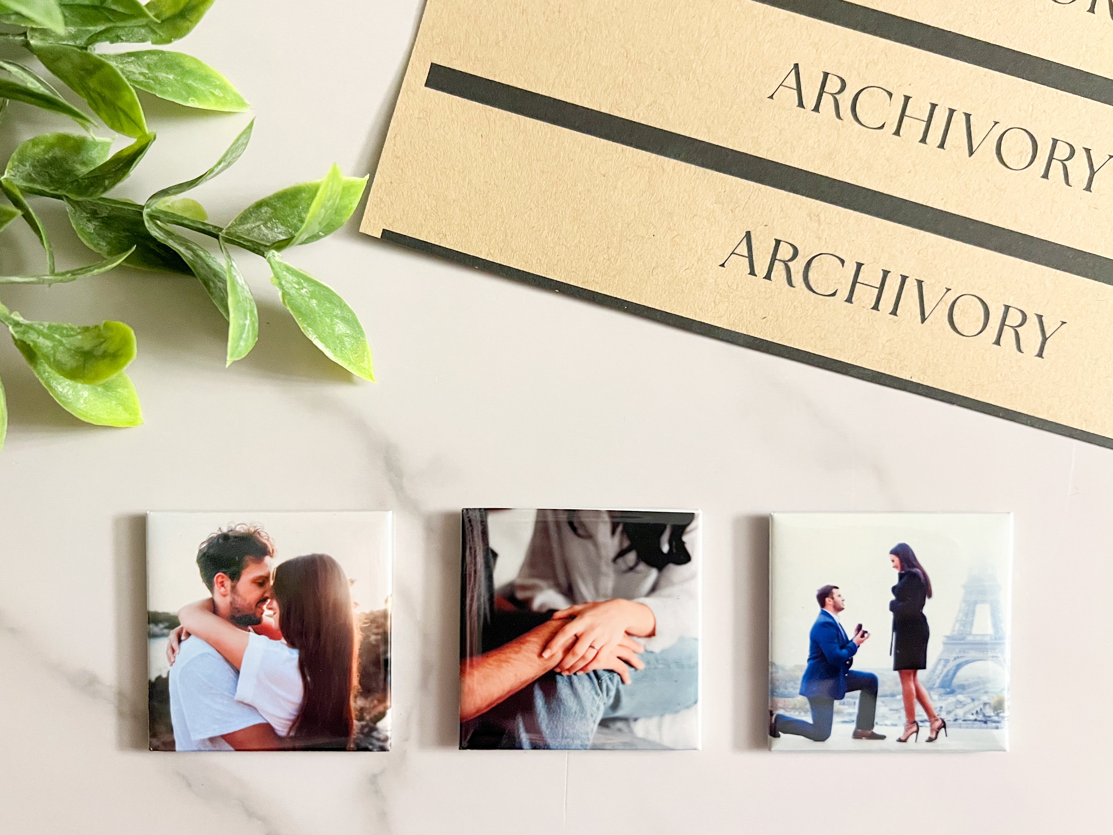 The Mini Starter Set - Set of 3 Custom Magnets - 2 inch square